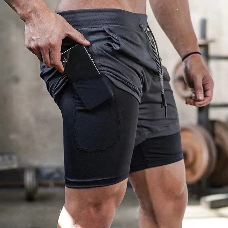 Pantalones cortos deportivos 2 en 1 GeZo!